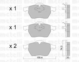 Колодки гальмівні (передні) Audi A4 94-01/VW Passat B5 96-00