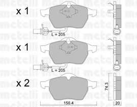 Колодки гальмівні (передні) Audi A6 97-05 (з датчиком)