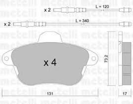 Комплект тормозных колодок, дисковый тормоз