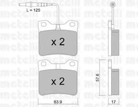 Колодки гальмівні (задні) MB Vito (W638) TDI 96-03 (+датчики)