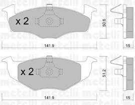 Колодки гальмівні (передні) Seat Cordoba/Ibiza II 93-02/VW Golf III 91-99/Polo 95-02