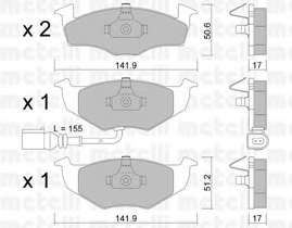 Колодки гальмівні (передні) Skoda Fabia 99-14/Roomster 07-15/VW Polo III 01-12 (+датчик)