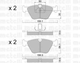 Колодки гальмівні (передні) BMW 5 (E39) 96-04/3 (E46) 00-06