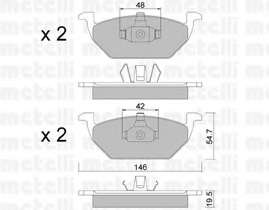 Колодки гальмівні (передні) Audi A3/Seat Toledo 96-04/Skoda Octavia 96-07/VW Golf 97-05/Polo 02-