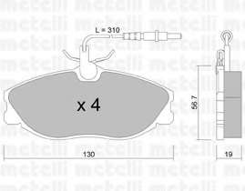 Колодки гальмівні (передні) Citroen Xsara 98-05/Peugeot 306 96-01/406 95-04/607 00-11 (+датчики)