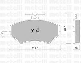 Колодки гальмівні (передні) Seat Cordoba/Ibiza/VW Caddy/Golf/Polo 91-04