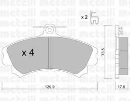 Колодки гальмівні (передні) Mitsubishi Colt 04-12/Smart 04-