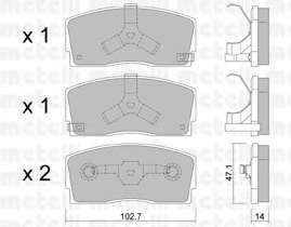 Комплект тормозных колодок, дисковый тормоз
