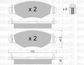 Колодки гальмівні (передні) Peugeot 206 98-/Peugeot 206+ 09-13/Peugeot 306 93-01