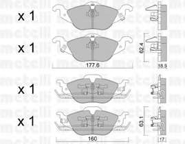 Колодки гальмівні (передні) Opel Astra G 98-09/Chevrolet Corsa 94-02