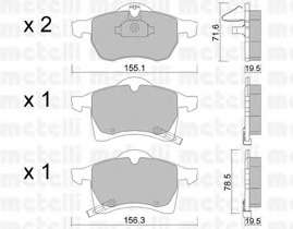 Колодки гальмівні (передні) Opel Astra G 98-05/Zafira A 99-05