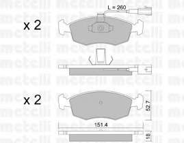 Комплект тормозных колодок, дисковый тормоз