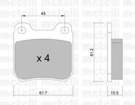 Колодки гальмівні (задні) Opel Omega A/B 86-03/Vectra B 95-03/Senator A/B 84-93