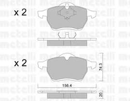 Колодки гальмівні (передні) Ford Galaxy 95-15/Seat Alhambra 96-10/VW Sharan 95-10
