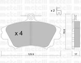 Колодки гальмівні (передні) Mitsubishi Carisma 95-06/Volvo S40 I/V40 95-04
