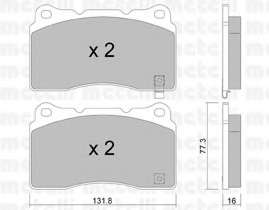 Колодки гальмівні (передні) Opel Insignia 08-17/Astra J/Tesla S/X/VW Golf VII 12-/Renault Megane 17