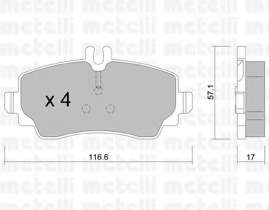 Колодки гальмівні (передні) MB A-class (W168) 97-04