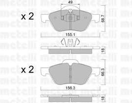 Колодки гальмівні (передні) Renault Clio III 06-14/Megane II 02-/Scenic II 03-