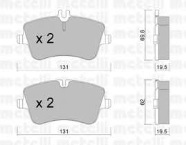 Колодки гальмівні (передні) MB C-class (W203/CL203/S203)/CLK-class (C209)/SLK-class (R171) 00-11