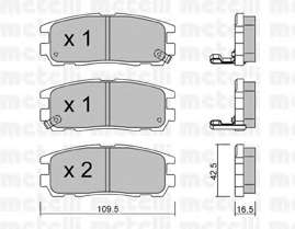 Колодки гальмівні (задні) Opel Frontera A/B 92-04/Monterry A/B 91-99