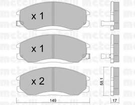 Колодки гальмівні (передні) Hyundai Santa Fe/Trajet 00-12/Ssangyong Actyon/Kyron 05-/Rexton 02-