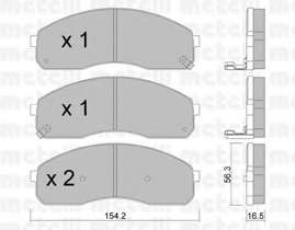 Колодки гальмівні (передні) Kia Carnival -06/K2500/Pregio 2.5-2.9 97- 