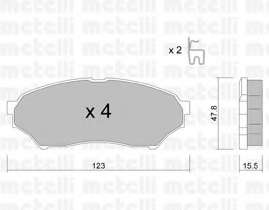 Колодки гальмівні (передні) Mitsubishi Pajero Pinin 2.0 GDi 99-