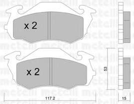 Комплект тормозных колодок, дисковый тормоз