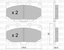 Колодки гальмівні (передні) Subaru Impreza 96-/Nissan 200SX/300ZX 90-99