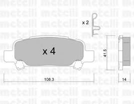 Колодки гальмівні (задні) Subaru Forester 98-08/Impreza 00-09/Legacy II/III 94-03/Outback 00-03