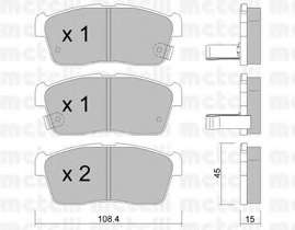 Колодки гальмівні (передні) Chevrolet Cruze 00-08/Subaru Justy 07-/Suzuki Ignis 00-/Nissan Pixo 09-