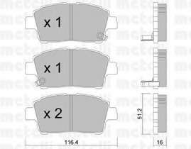 Колодки гальмівні (передні) Toyota Corolla 01-08/Prius 03-09/Yaris 99-05