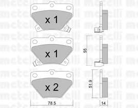 Колодки гальмівні (задні) Toyota Corolla 01-08/Prius 00-09/Yaris/Celica 99-05