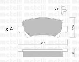 Колодки гальмівні (задні) Toyota Corolla 1.4-2.0D 00-