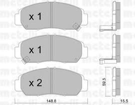 Колодки гальмівні (передні) Honda Civic VIII 06-/FR-V 04-/Accord VII 03-