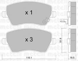 Колодки гальмівні (передні) Opel Agila B 08-14/Suzuki Swift III 05-/Splash 08-