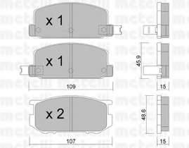 Комплект тормозных колодок, дисковый тормоз