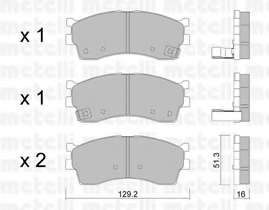 Колодки гальмівні (передні) Kia Rio 00-05/Cerato 01-04/Carens 00-/Clarus 96-