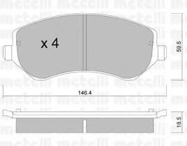 Колодки гальмівні (передні) Jeep Cherokee 01-08/Chrysler Voyager IV 00-08