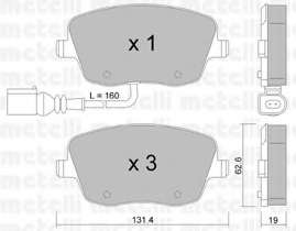 Колодки гальмівні (передні) Seat Ibiza/VW Polo 01-09/Skoda Fabia 99-14/Roomster 06-15 (+датчик)