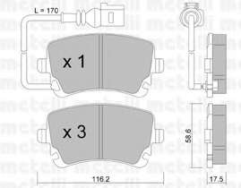 Колодки гальмівні (задні) VW T5/Multivan V 03-15 (+датчик)