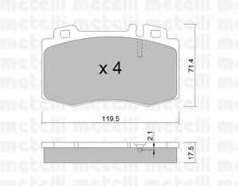 Колодки гальмівні (передні) MB C-class (W203) 02-08/M-class (W163) 98-05/S-class (W220/W221) 98-13