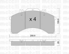 Комплект тормозных колодок, дисковый тормоз