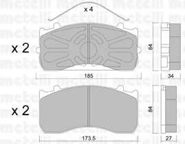 Колодки гальмівні (передні/задні) MB Atego 98-