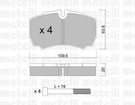 Колодки гальмівні (задні) Iveco Daily III-VI 99-/Ford Transit 2.4/3.2 TDCi 06-14