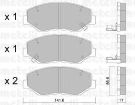 Колодки гальмівні (передні) Honda Accord VII 03-08/CR-V II 01-07/CR-V IV 13-
