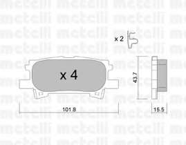 Колодки гальмівні (задні) Lexus RX 03-08