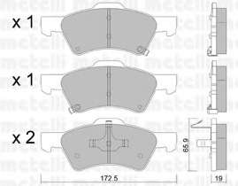 Колодки гальмівні (передні) Chrysler Voyager IV (RG/RS) 00-08