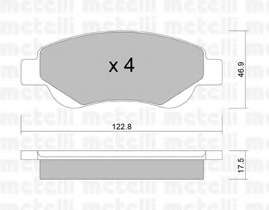 Колодки гальмівні (передні) Citroen С1/Peugeot 107 05-/108 14-/Toyota Aygo 05-