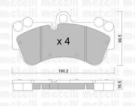 Колодки гальмівні (передні) Porsche Cayenne/VW Touareg 02-10